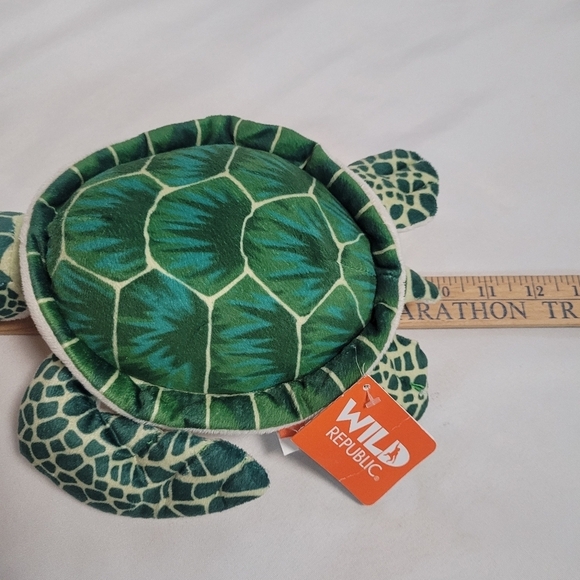 Wild Republic Sea Turtle 10" Plush Stuffed Animal Toy - Picture 8 of 10